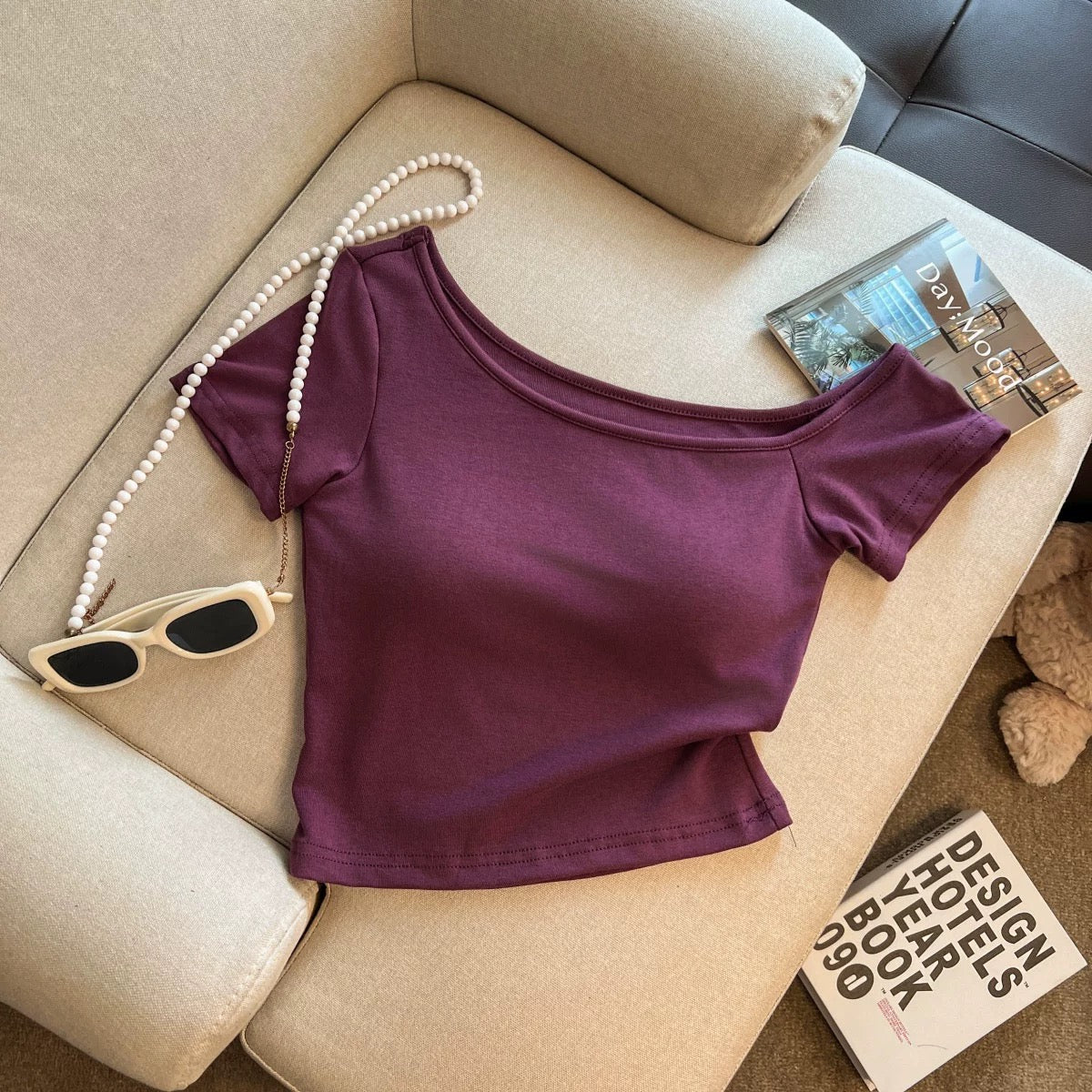 Madrid Drop Shoulder Built-In Bra Top